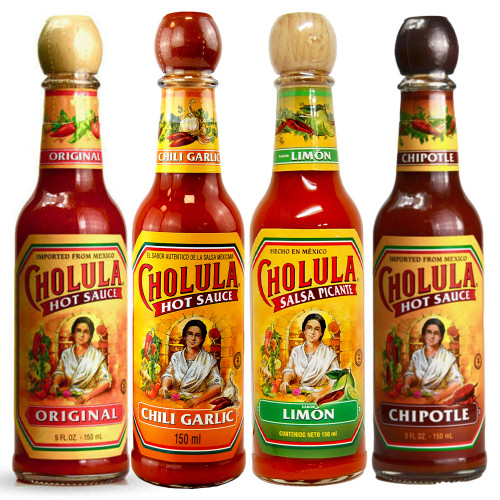 Cholula Sauce Collection Chipotle, Garlic and Chilli, Limon